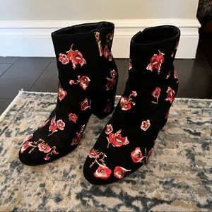 Karl Lagerfeld Floral Booties